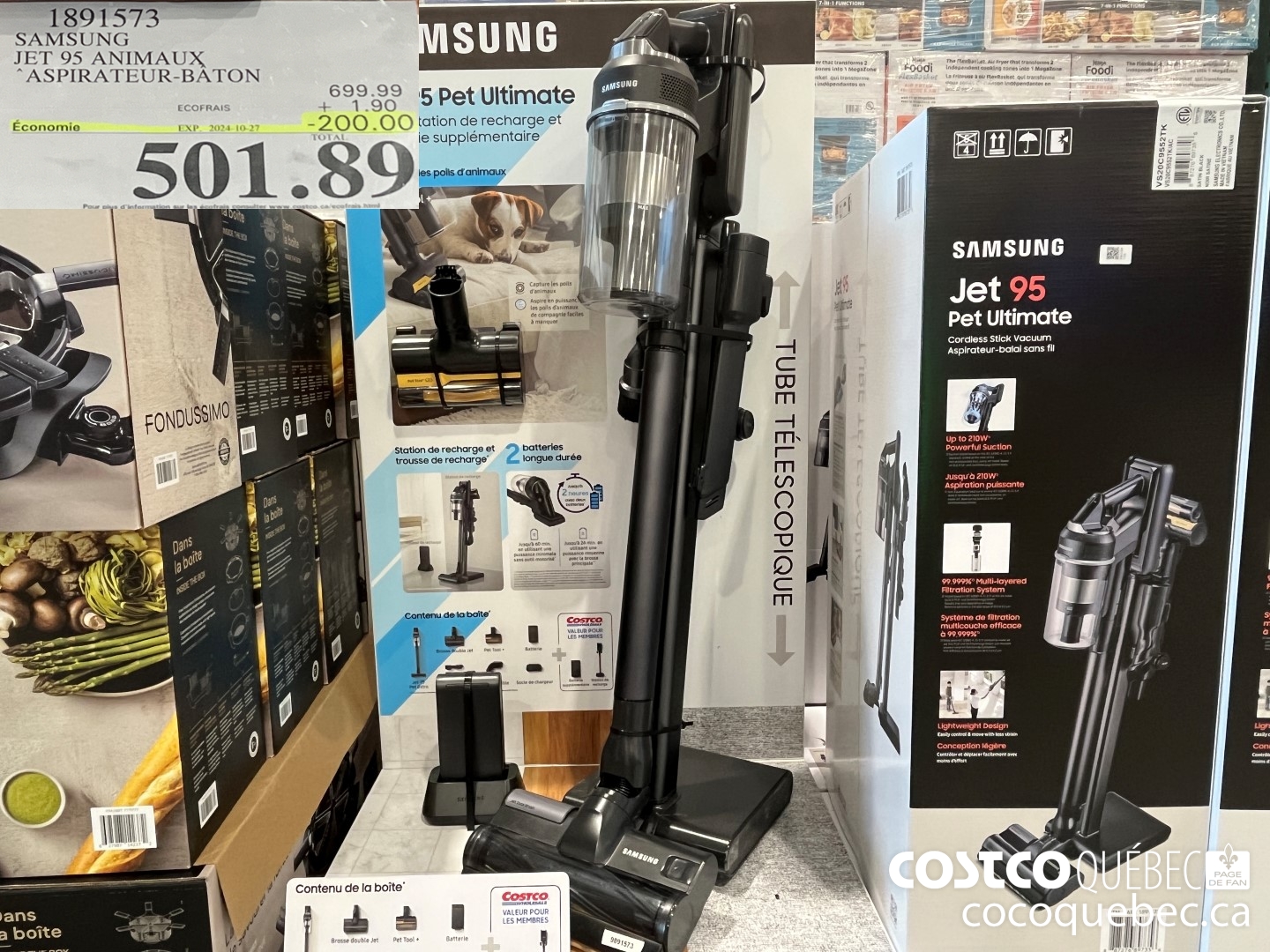 1891573 SAMSUNG JET 95 ANIMAUX ASPIRATEUR-BATON  ($200.00 INSTANT SAVINGS EXPIRES ON 2024-10-27) $501.89