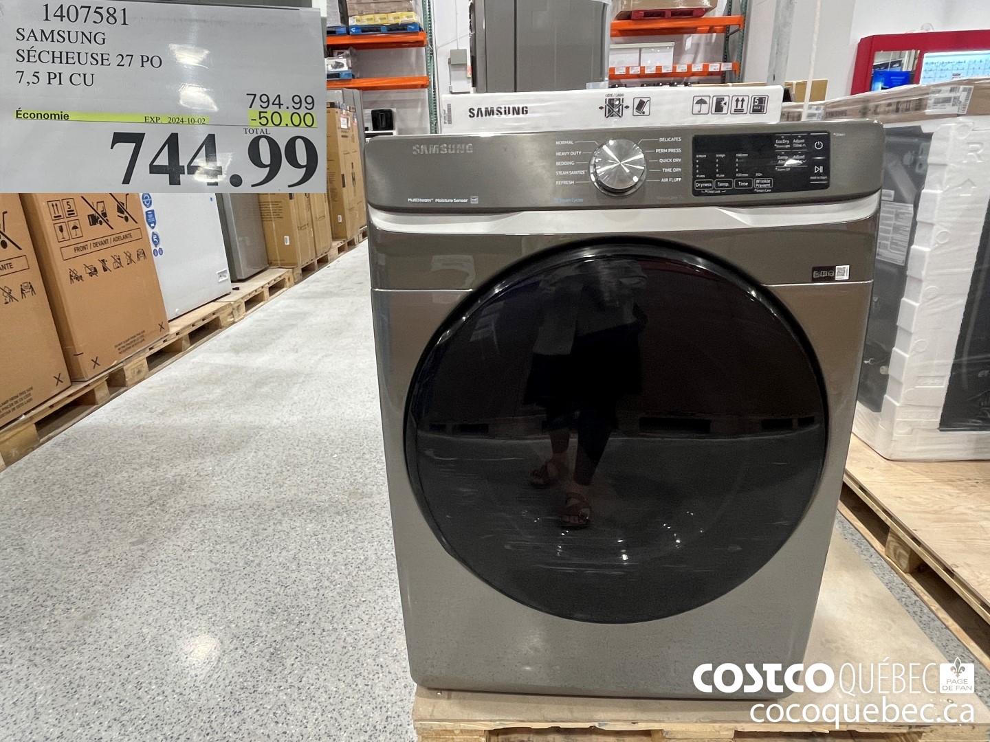 1407581 SAMSUNG SECHEUSE 7,5 ($50.00 INSTANT SAVINGS EXPIRES ON 2024-10-02) $744.99