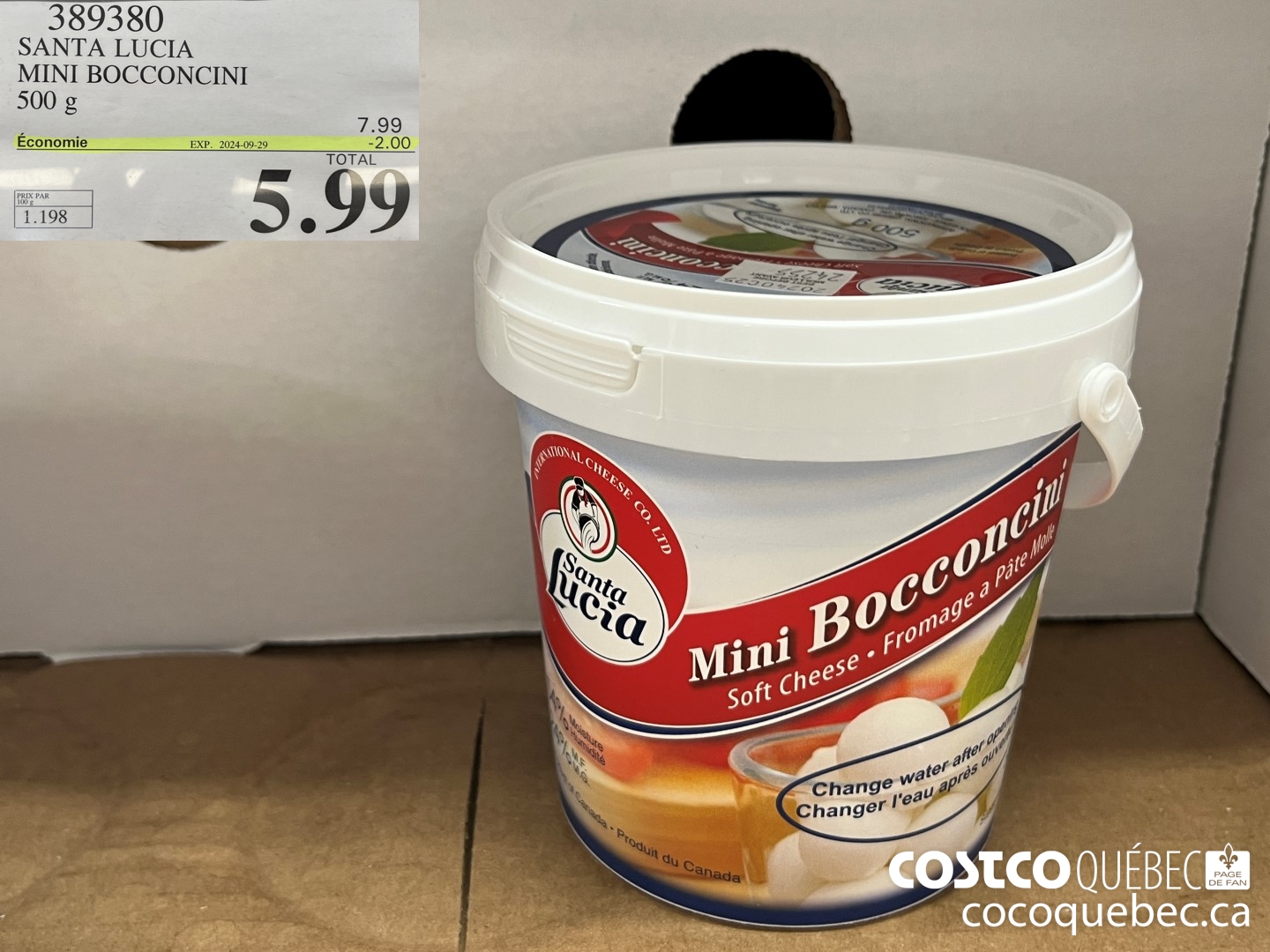 389380 SANTA LUCIA MINI BOCCONCINI 2.00 OFF (EXPIRES ON 2024-09-29) $5.99