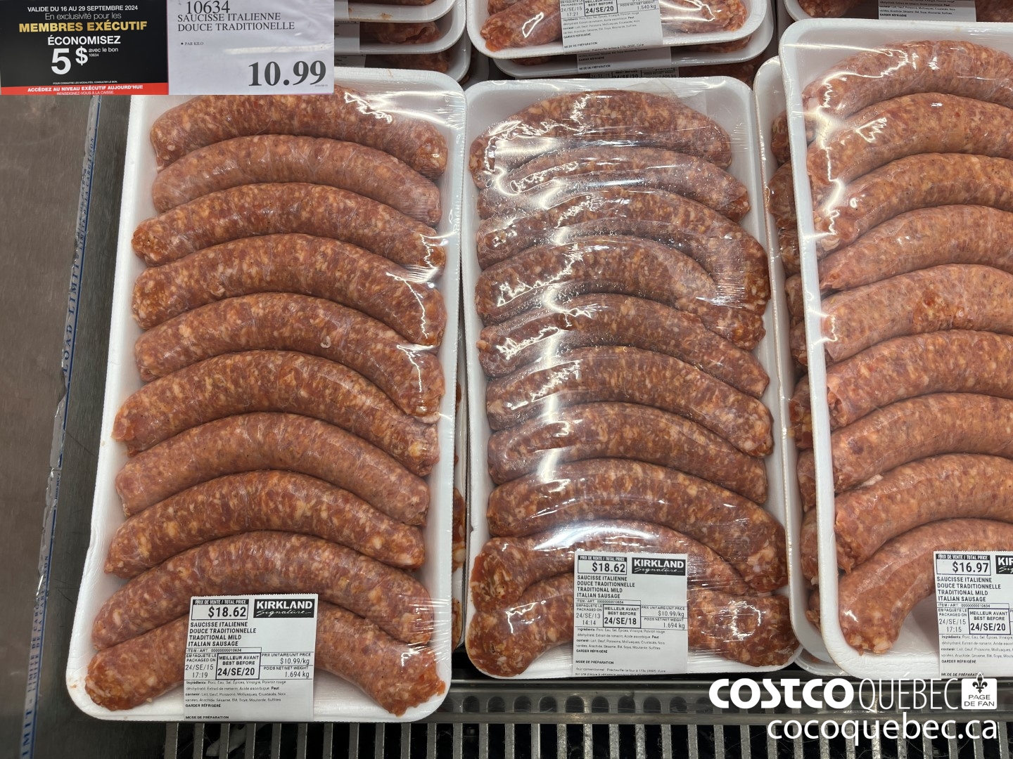 10634 SAUCISSE ITALIENNE DOUCE TRADITIONELLE  ($5.00 INSTANT SAVINGS EXPIRES ON 2024-09-29)