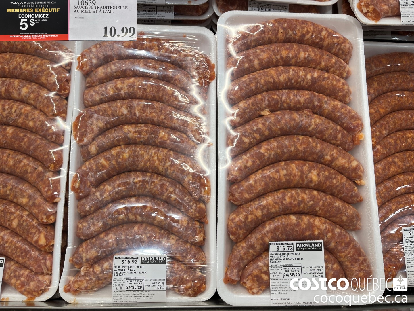 10639 SAUCISSE TRADITIONELLE AU MIEL ET A L'AIL  ($5.00 INSTANT SAVINGS EXPIRES ON 2024-09-29)