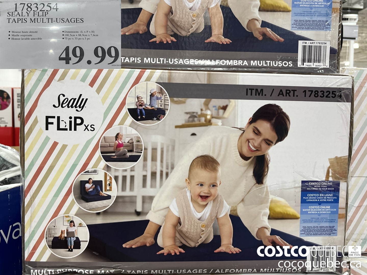 183254 SEALY FLIP TAPIS MULTI-USAGES  $49.99