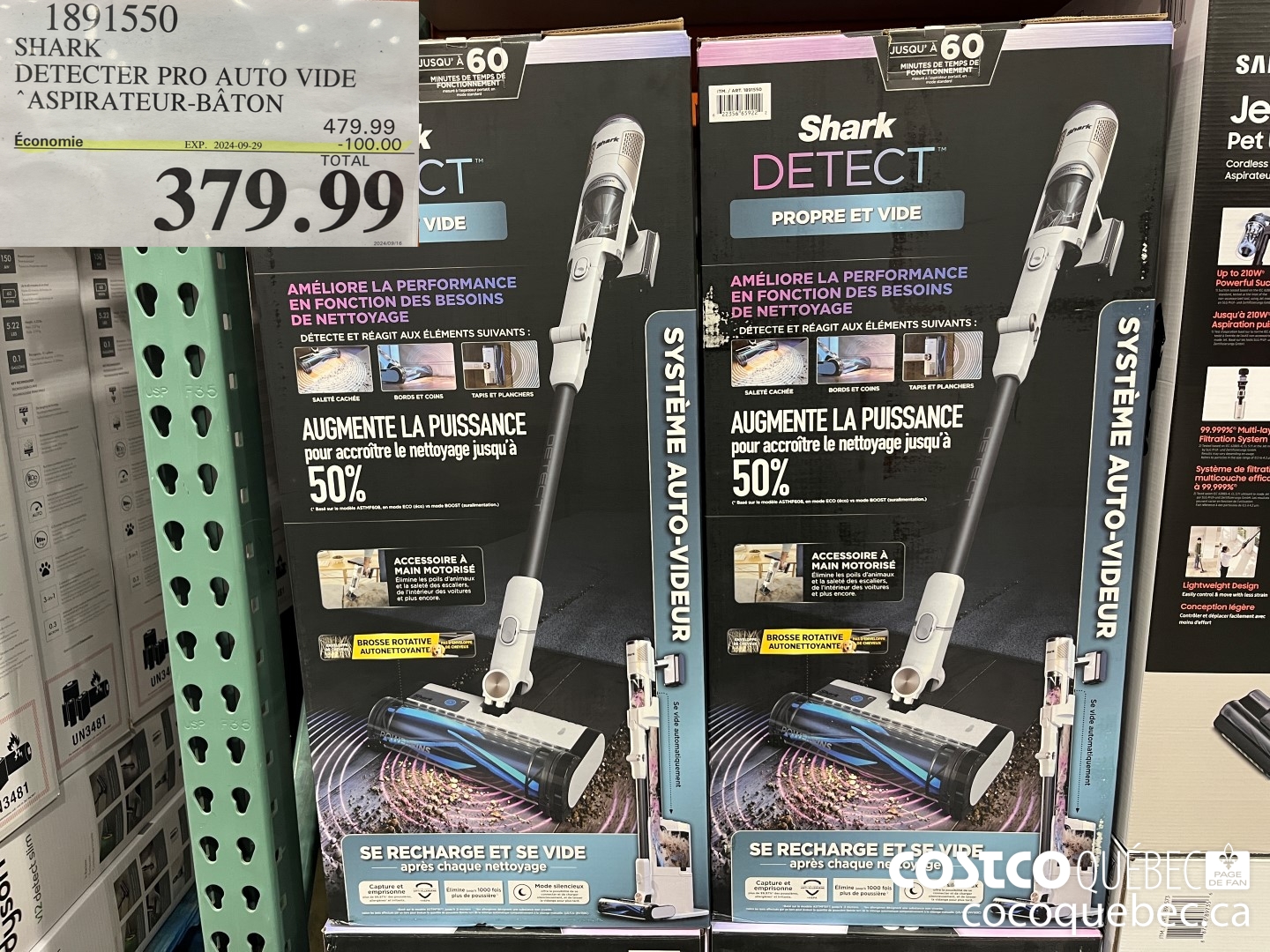 891550 SHARK DETECTER PRO AUTO VIDE ASPIRATEUR-BATON  ($100.00 INSTANT SAVINGS EXPIRES ON 2024-09-29) $379.99