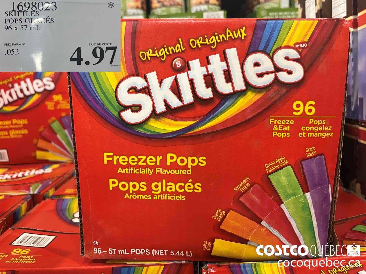 1698023 SKITTLES POPS GI...—CES 96 x57 mL  $4.97