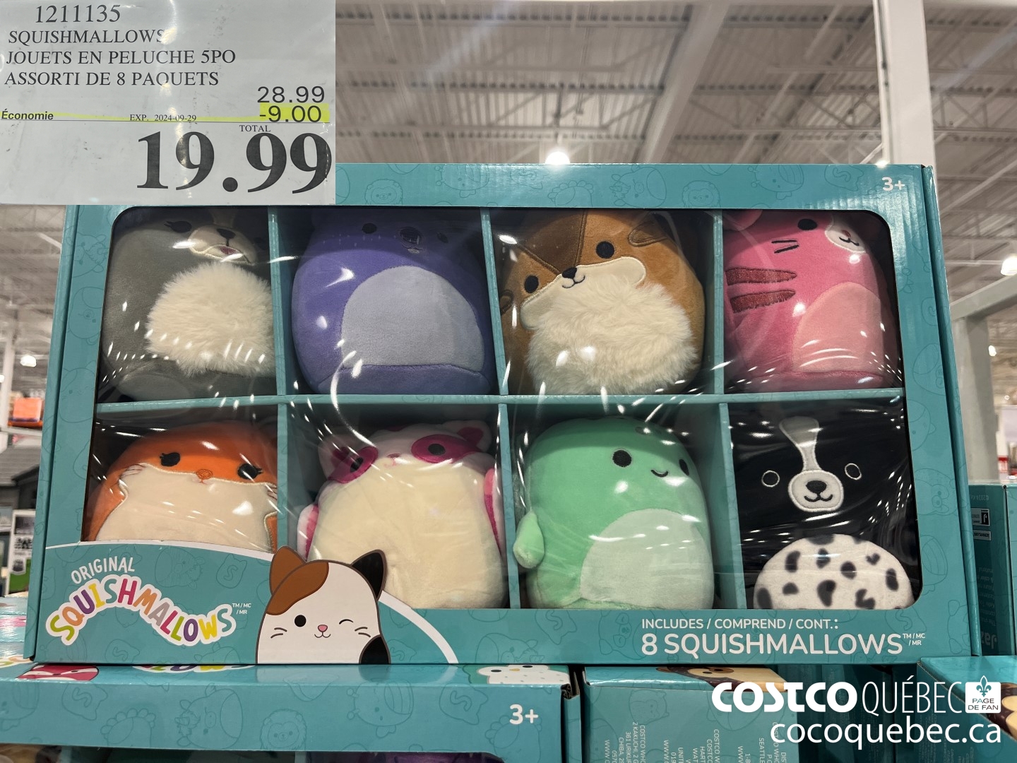 1211135 SQUISMALLOWs 5-POUCES PAQUET DE 8  ($9.00 INSTANT SAVINGS EXPIRES ON 2024-09-29) $19.99