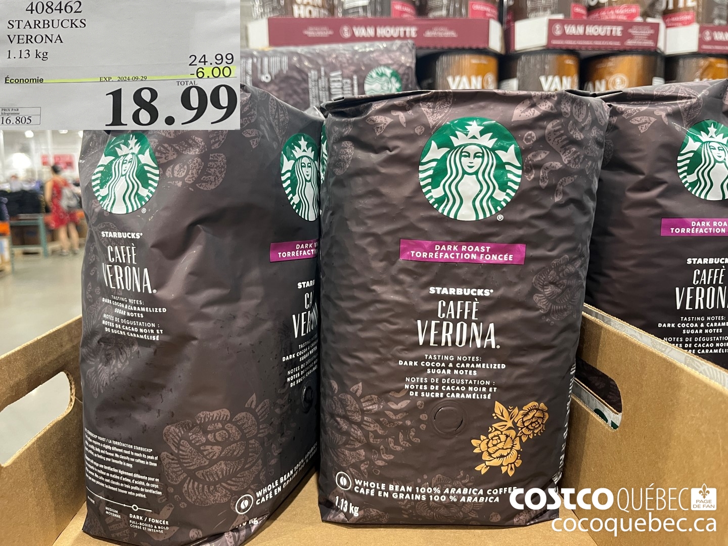 408462 STARBUCKS VERONA 1.13 KG ($6.00 INSTANT SAVINGS EXPIRES ON 2024-09-29) $18.99