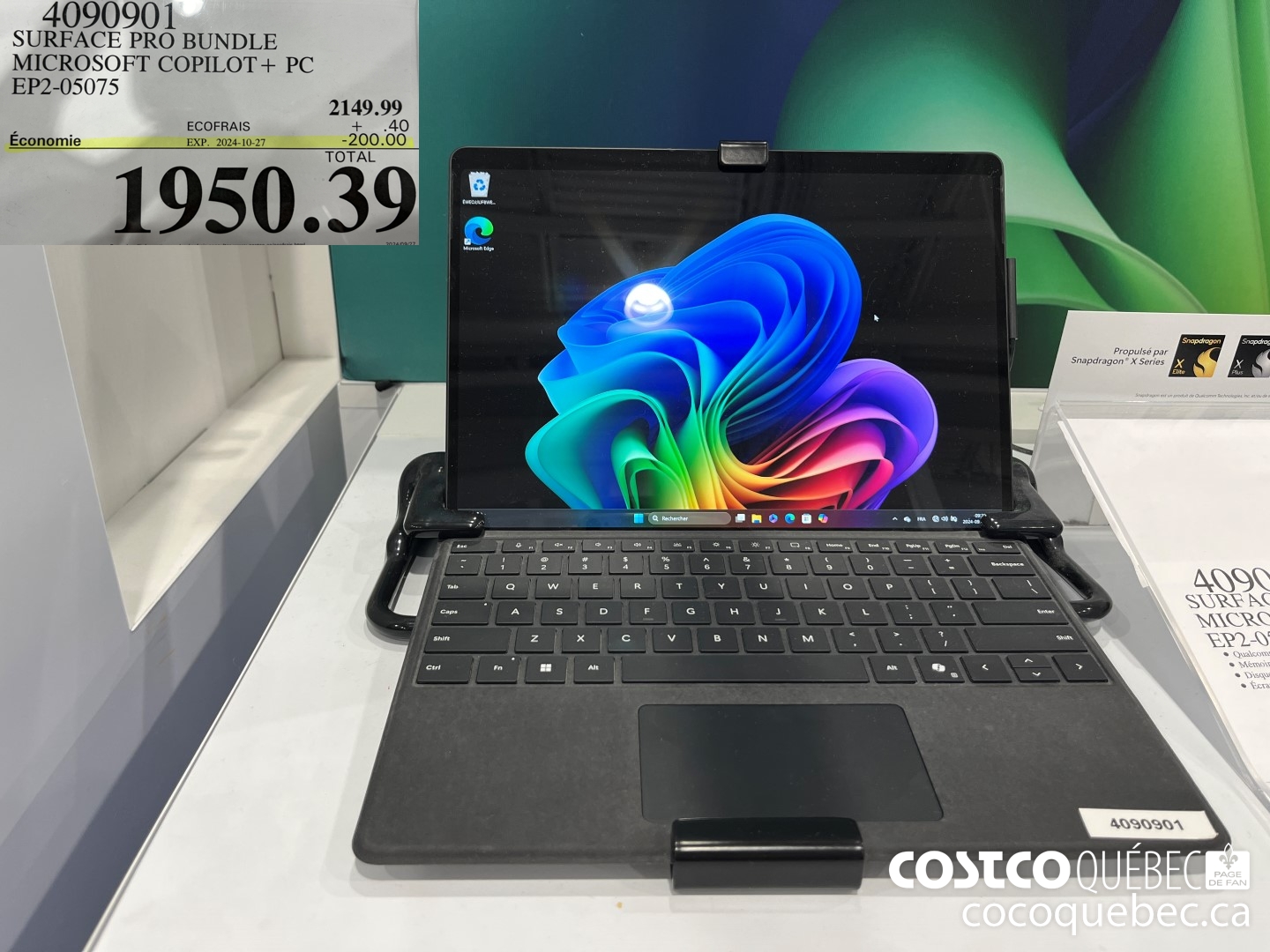 4090 SURFACE PRO BUNDLE MICROSOFT COPILOT+ PC EP2-05075  ($200.00 INSTANT SAVINGS EXPIRES ON 2024-10-27) $1950.39