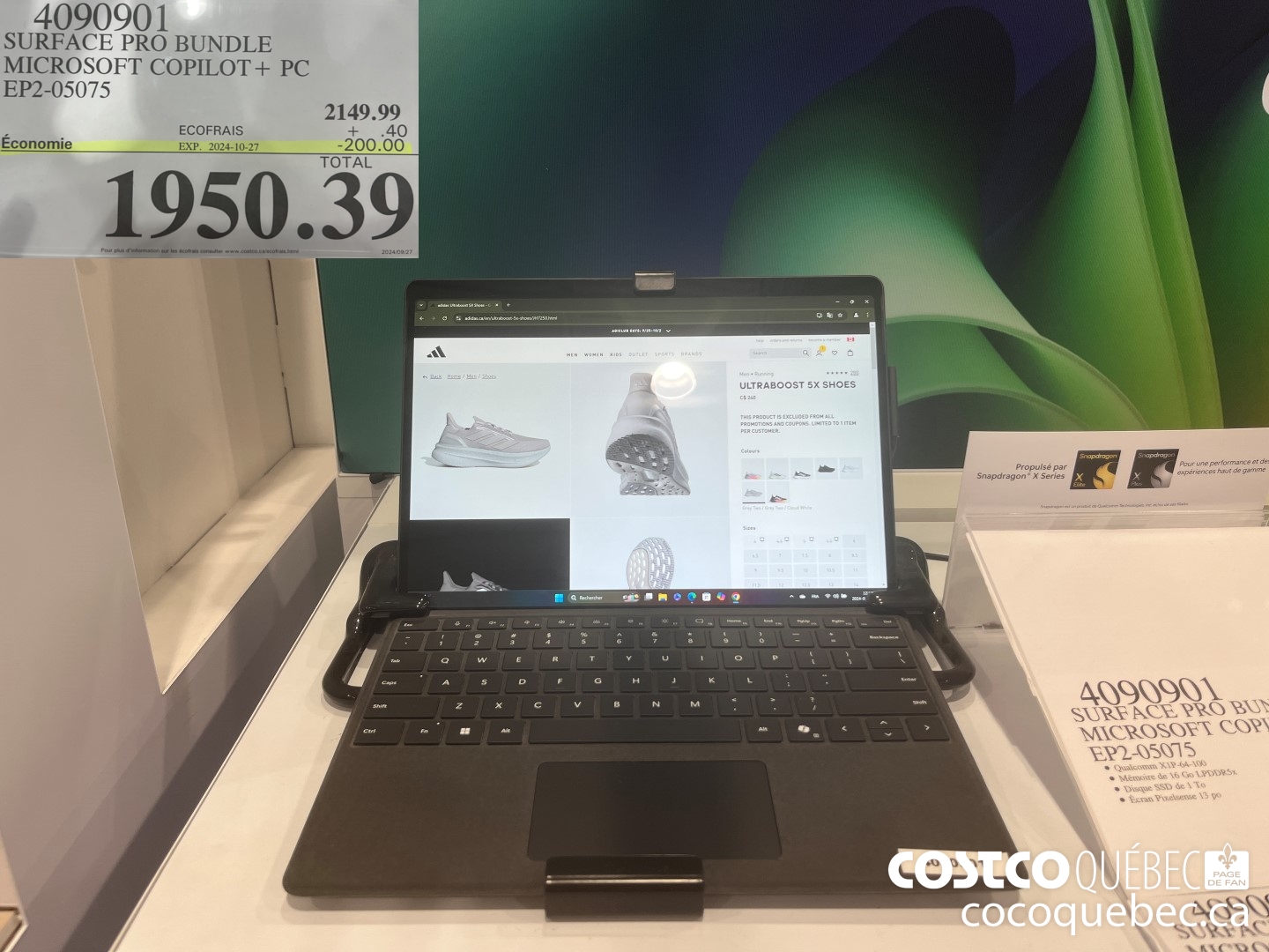 409090 SURFACE PRO BUNDLE MICROSOFT COPILOT + PC EP2-05075  ($200.00 INSTANT SAVINGS EXPIRES ON 2024-10-27) $1950.39