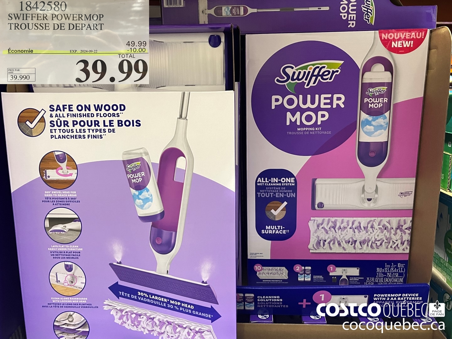 1842580 SWIFFER POWERMOP TROUSSE DE DEPART  ($10.00 INSTANT SAVINGS EXPIRES ON 2024-09-22) $39.99