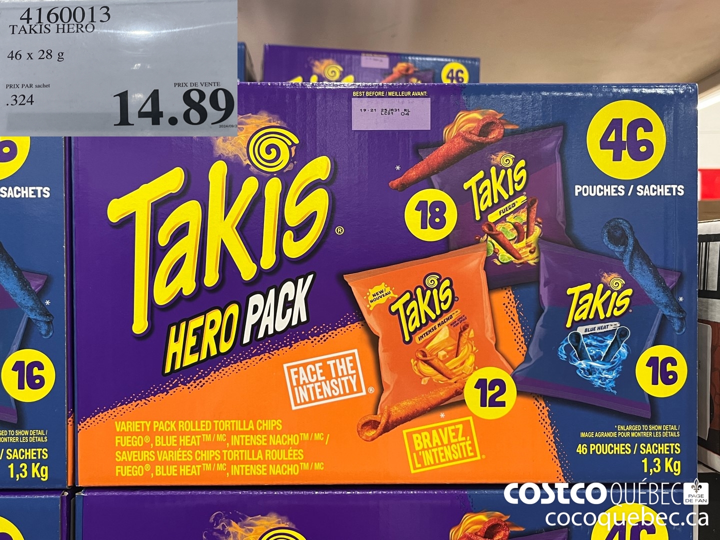 4160013 TAKIS HERO 46 x 28 g  $14.89