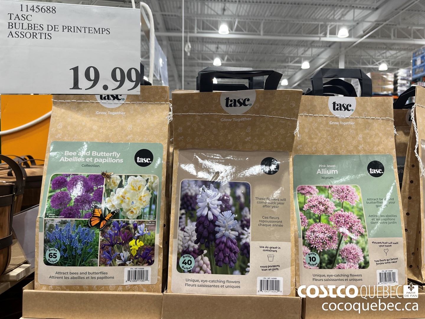 1145688 TASC BULBES DE PRINTEMPS ASSORTIS  $19.99