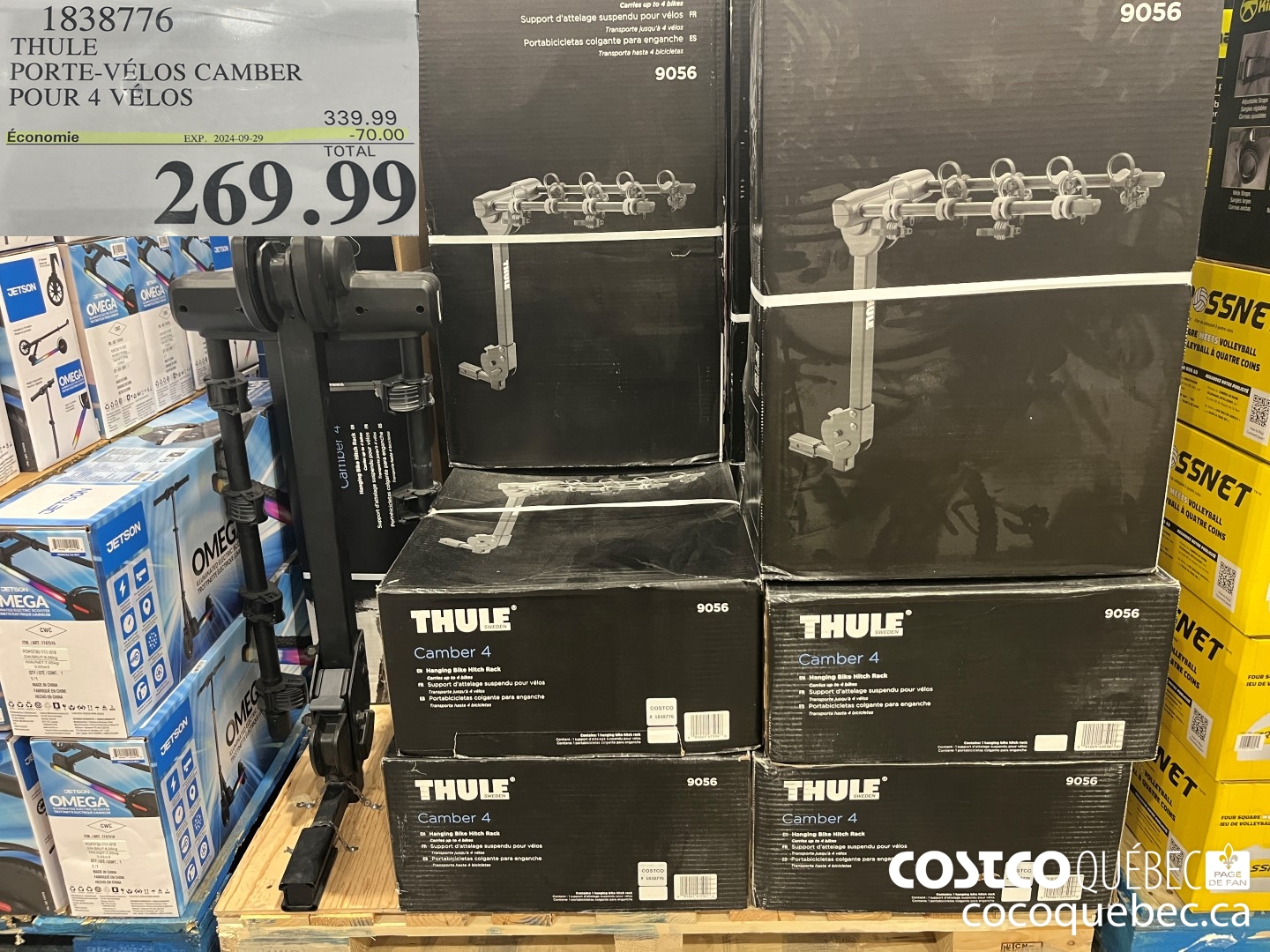 1838776 THULE PORTE-VELOS CAMBER POUR 4 VELOS  ($70.00 INSTANT SAVINGS EXPIRES ON 2024-09-29) $269.99