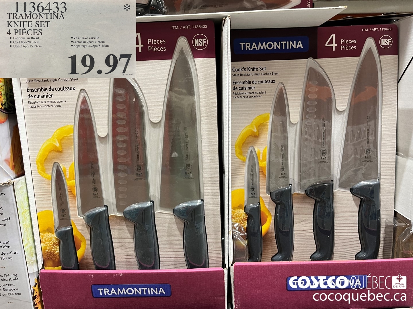 1136433 TRAMONTINA KNIFE SET 4 PIECES  $19.97
