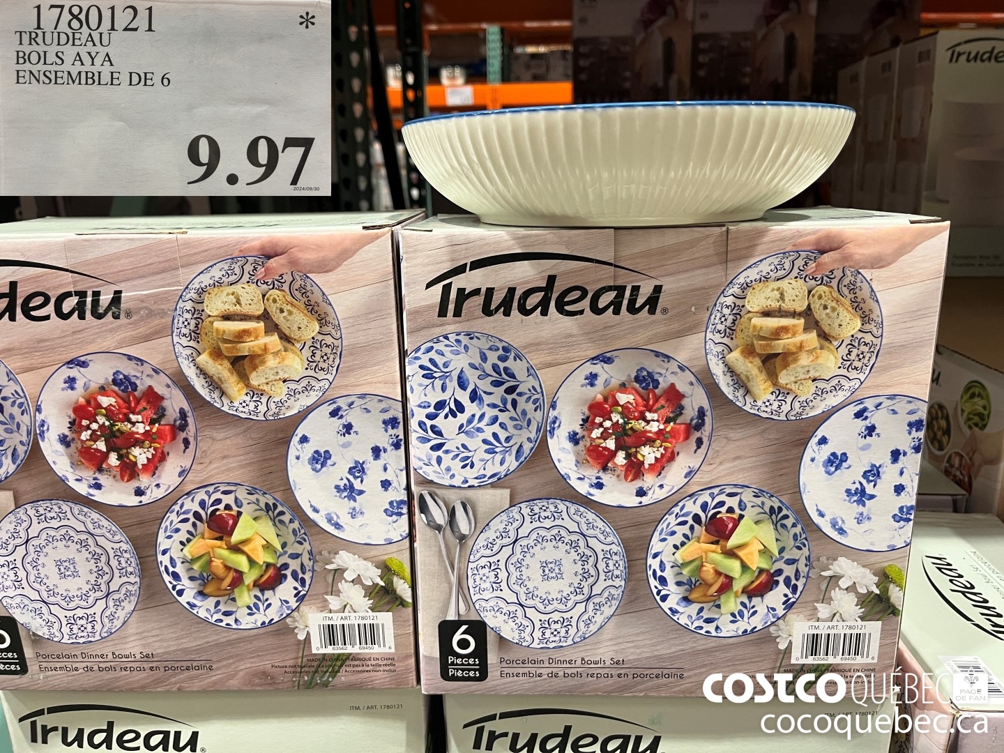 1780121 TRUDEAU BOLS AYA ENSEMBLE DE 6  $9.97