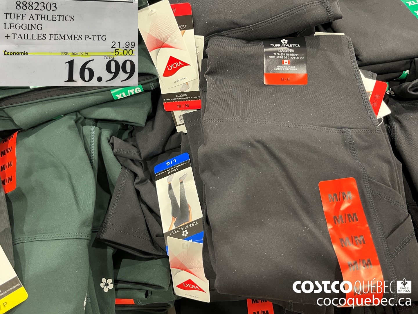 8882303 TUFF ATHLETICS LEGGING + TAILLES FEMMES P-TTG  ($5.00 INSTANT SAVINGS EXPIRES ON 2024-09-29) $16.99