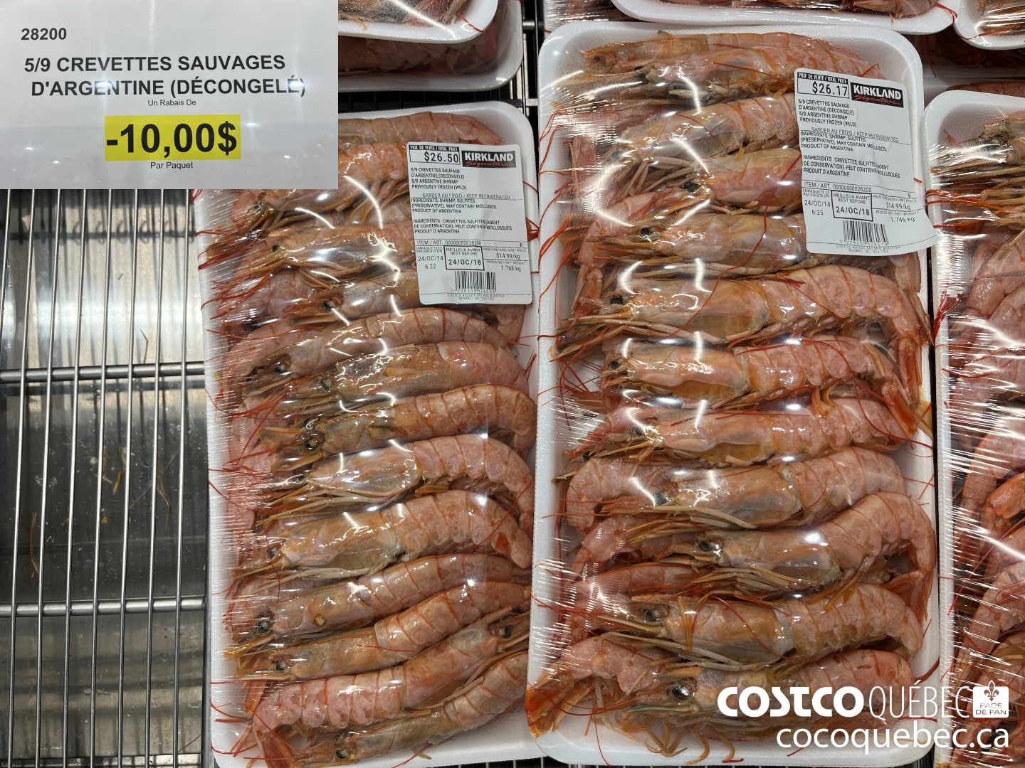 28200 5/9 CREVETTES SAUVAGES D'ARGENTINE (DECONGELE)  ($10.00 INSTANT SAVINGS)