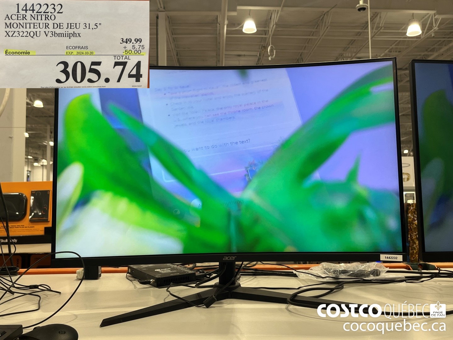 1442232 ACER NITRO MONITEUR DE JEU 31,5