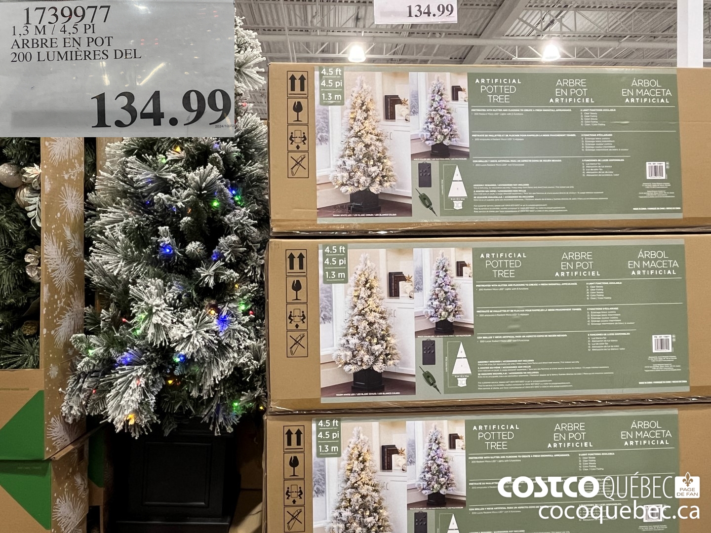 1739977 ARBRE EN POT 200 LUMIERES DEL  $134.99