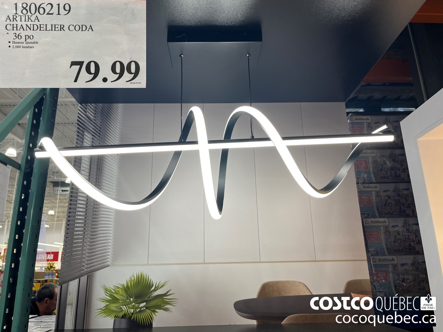 1806219 ARTIKA CHANDELIER CODA  $79.99