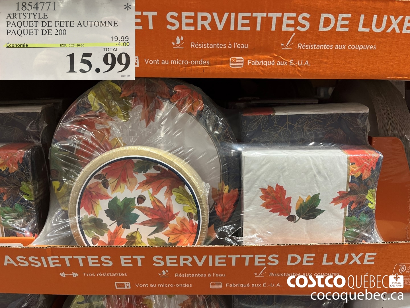 1854771 ARTSTYLE PAQUET DE FETE AUTOMNE PAQUET DE 200  ($4.00 INSTANT SAVINGS EXPIRES ON 2024-10-20) $15.99