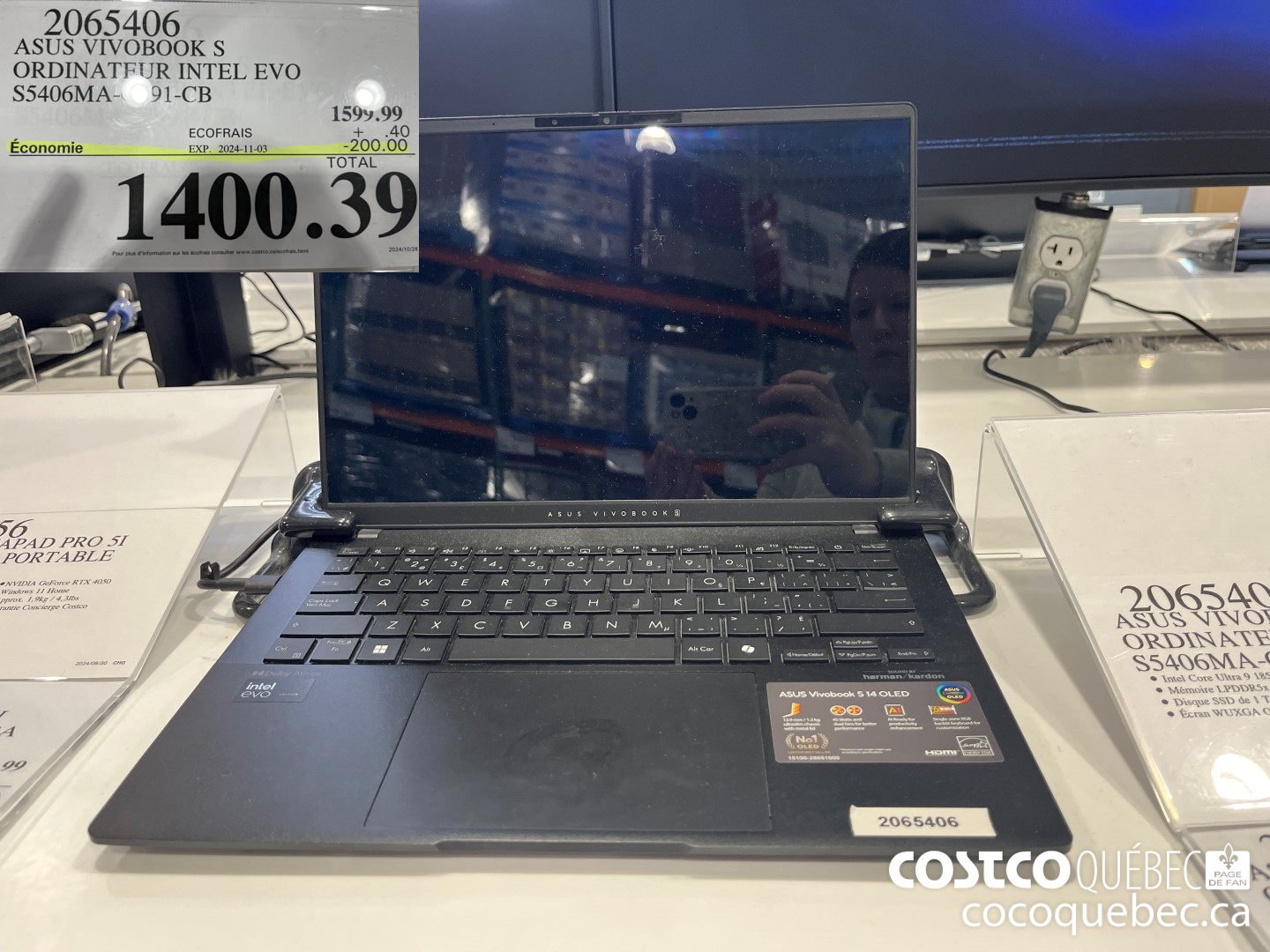 2065406 ASUS VIVOBOOK S ORDINATFUR INTEL EVO  ($200.00 INSTANT SAVINGS EXPIRES ON 2024-11-03) $1400.39