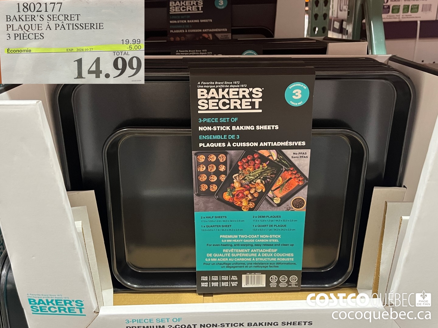 1802177 BAKER'S SECRET PLAQUE A PATISSERIE 3 PIECES  ($5.00 INSTANT SAVINGS EXPIRES ON 2024-10-27) $14.99