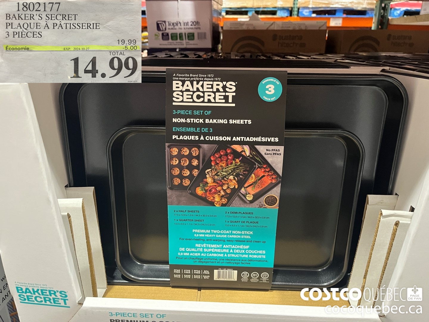 1802177 BAKER'S SECRET PLAQUE A PATISSERIE 3 PIECES  ($5.00 INSTANT SAVINGS EXPIRES ON 2024-10-27) $14.99