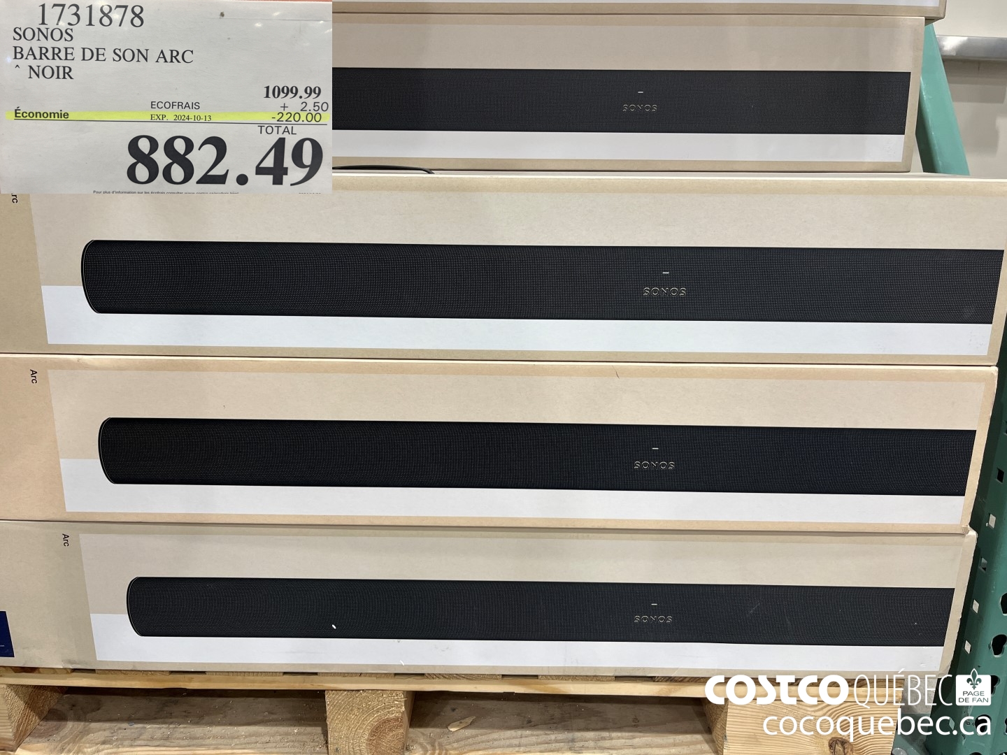 1731878 BARRE DE SON * NOIR ($220.00 INSTANT SAVINGS EXPIRES ON 2024-10-13) $882.49