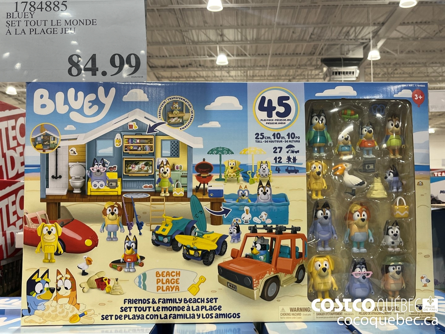 1784885 BLUEY SET TOUT LE MONDE ALA PEAGE JEU  $84.99