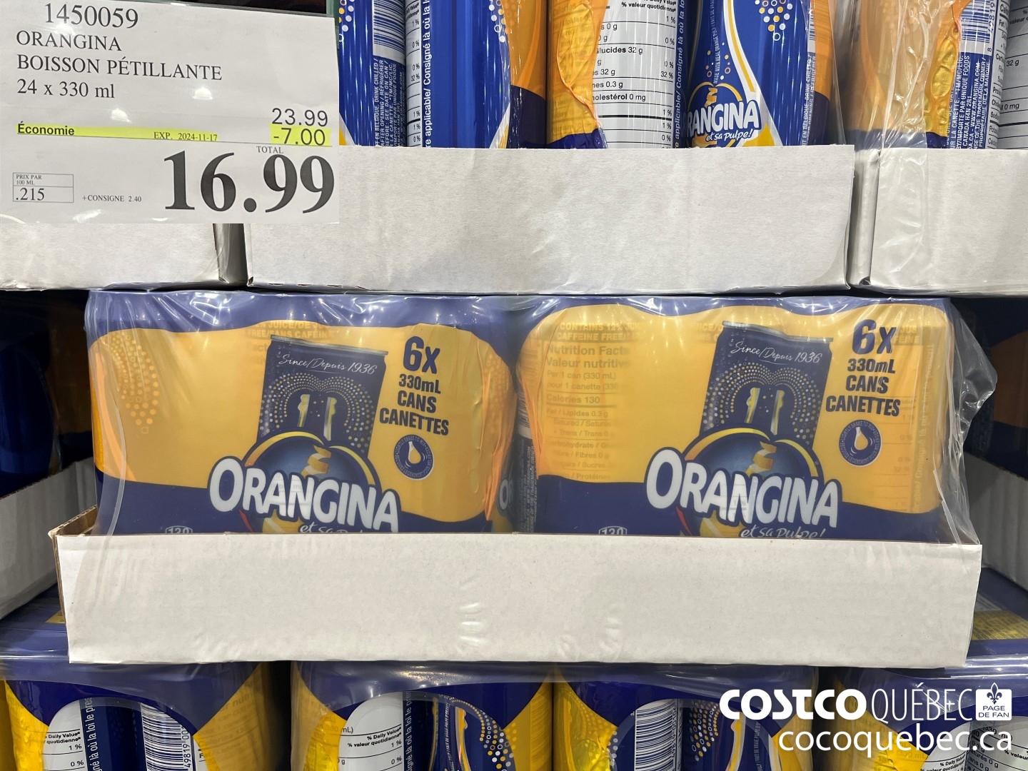 1450059 BOISSON PETILLANTE ($7.00 INSTANT SAVINGS EXPIRES ON 2024-11-17) $16.99