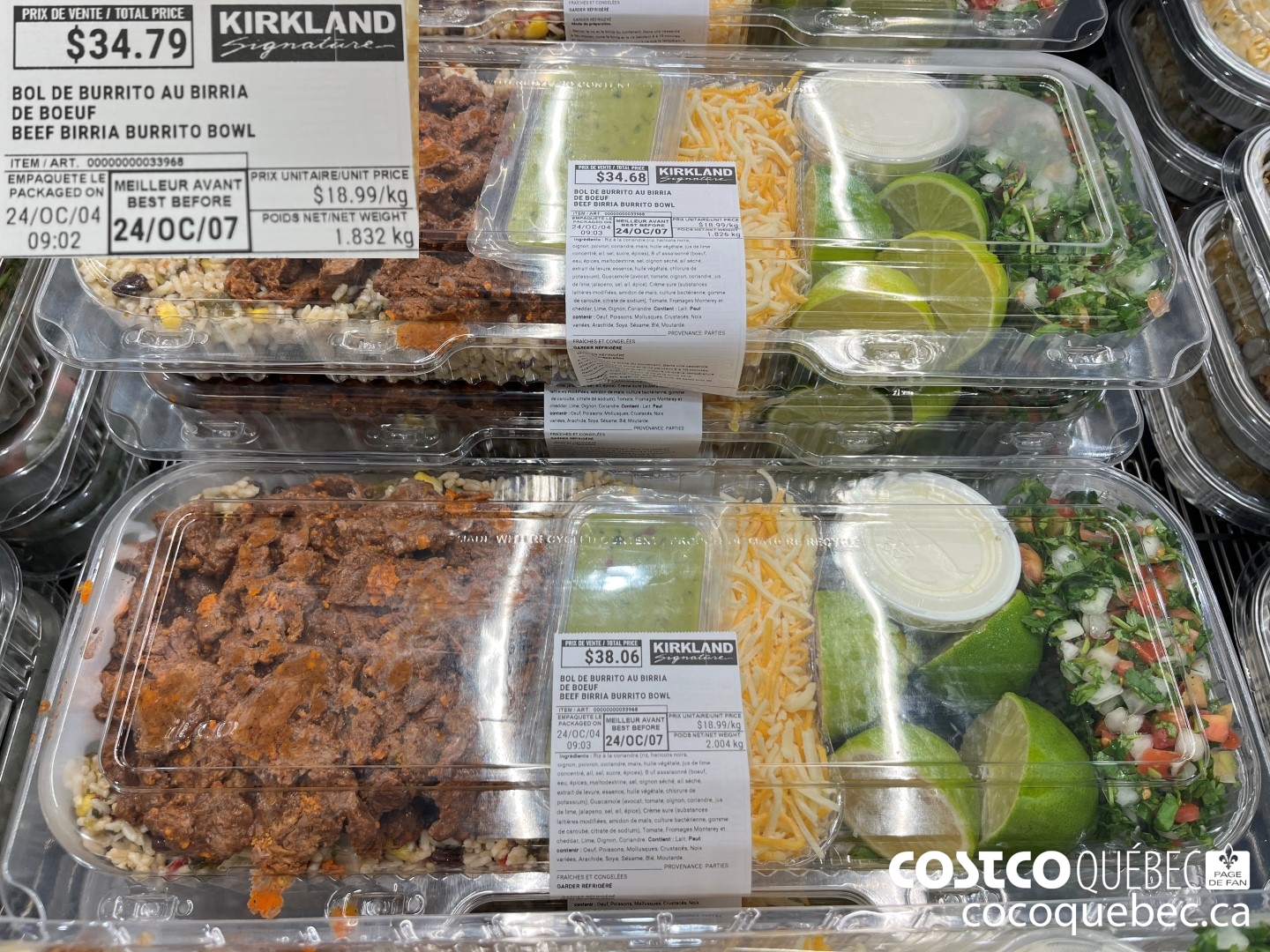 33968 BOL DE BURRITO AU BIRRIA DE BOEUF BEEF BIRRIA BURRITO BOWL  $34.79