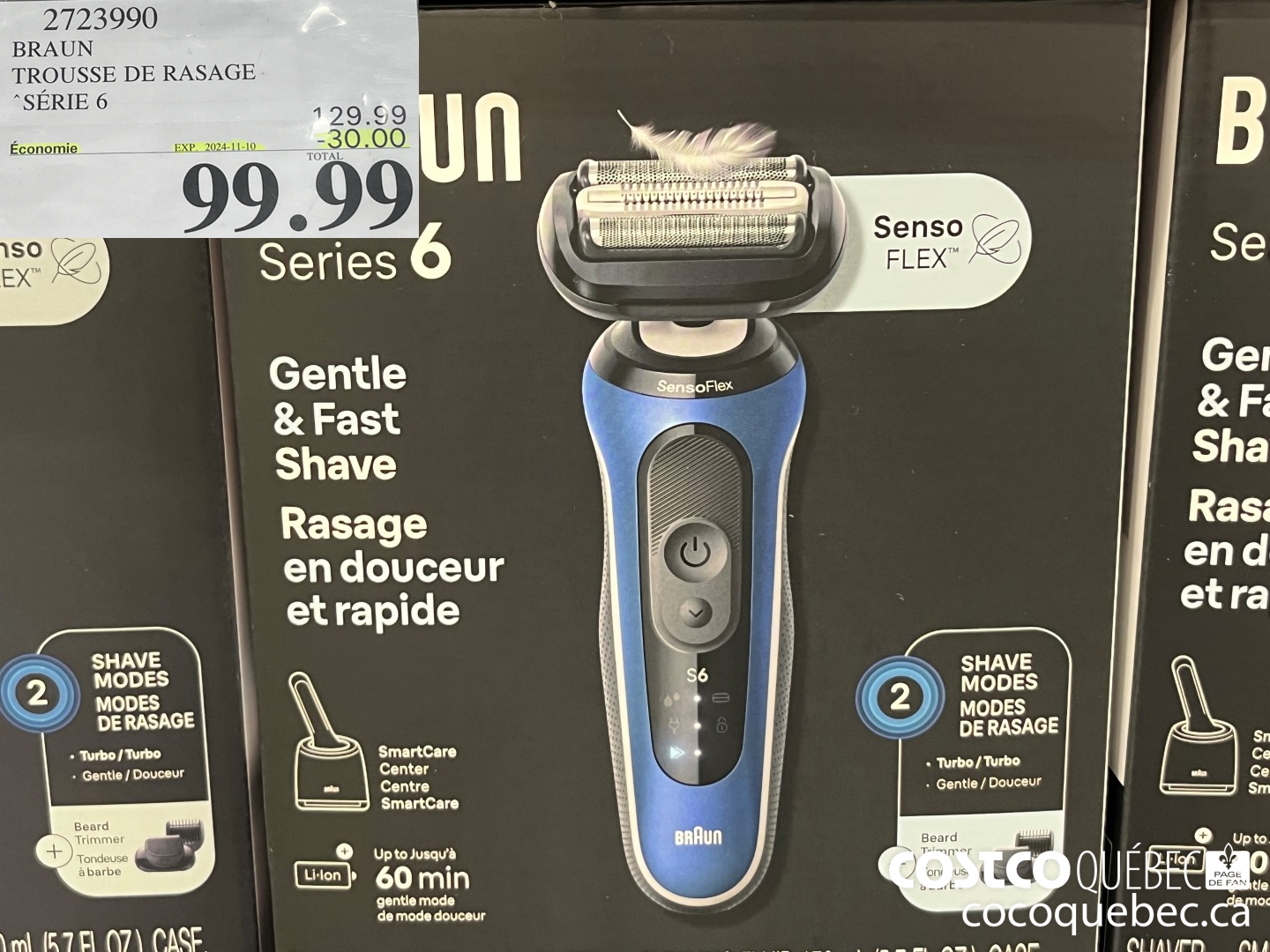 2723990 BRAUN TROUSSE DE RASAGE SERIE 6  ($30.00 INSTANT SAVINGS EXPIRES ON 2024-11-10) $99.99