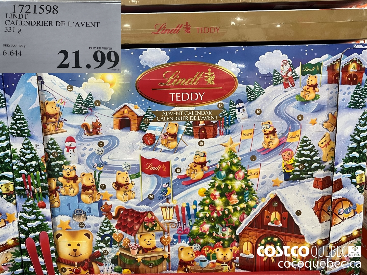 1721598 CALENDRIER DE L'AVENT $21.99