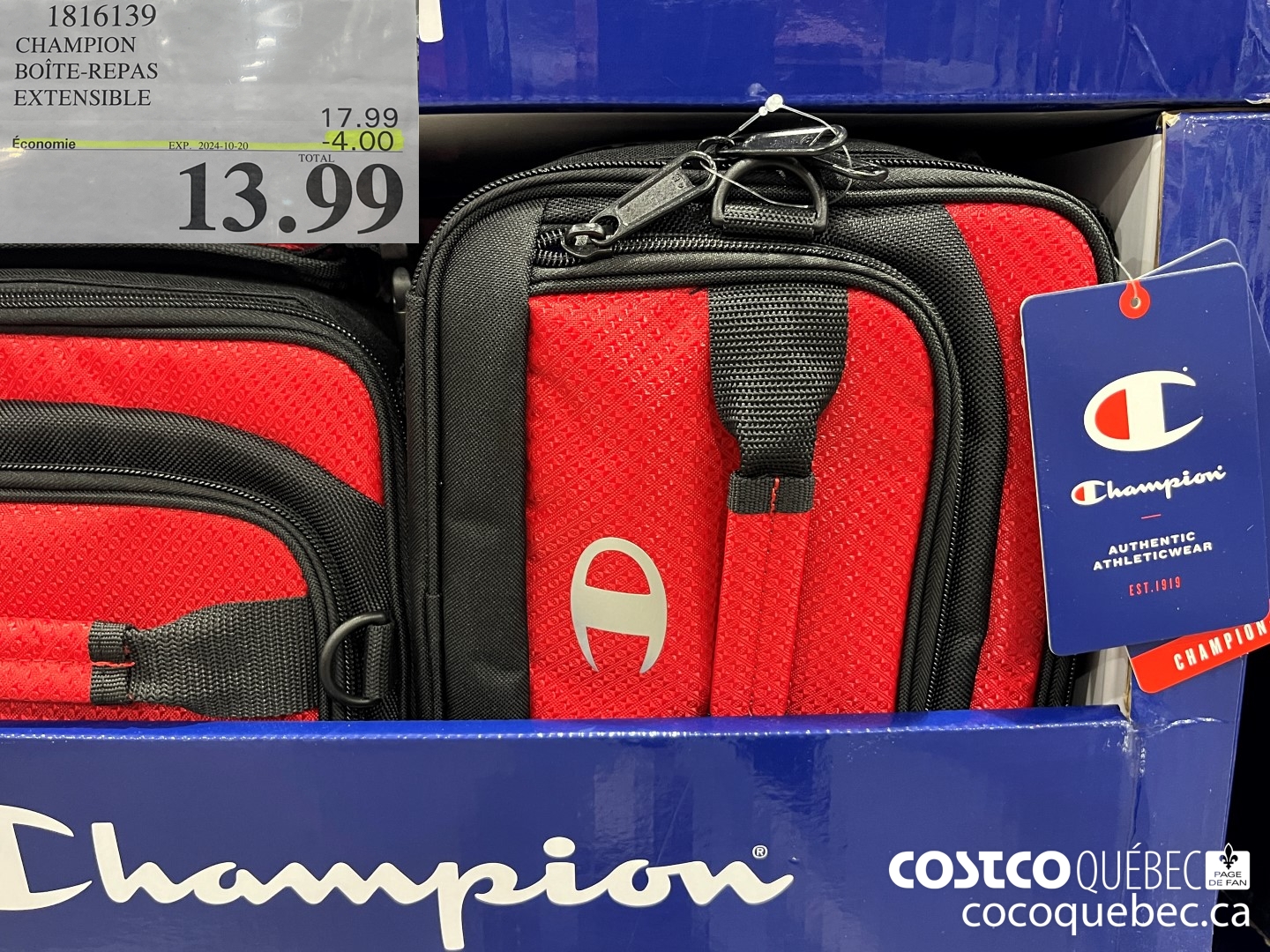 1816139 CHAMPION BOITE-REPAS EXTENSIBLE  ($4.00 INSTANT SAVINGS EXPIRES ON 2024-10-20) $13.99