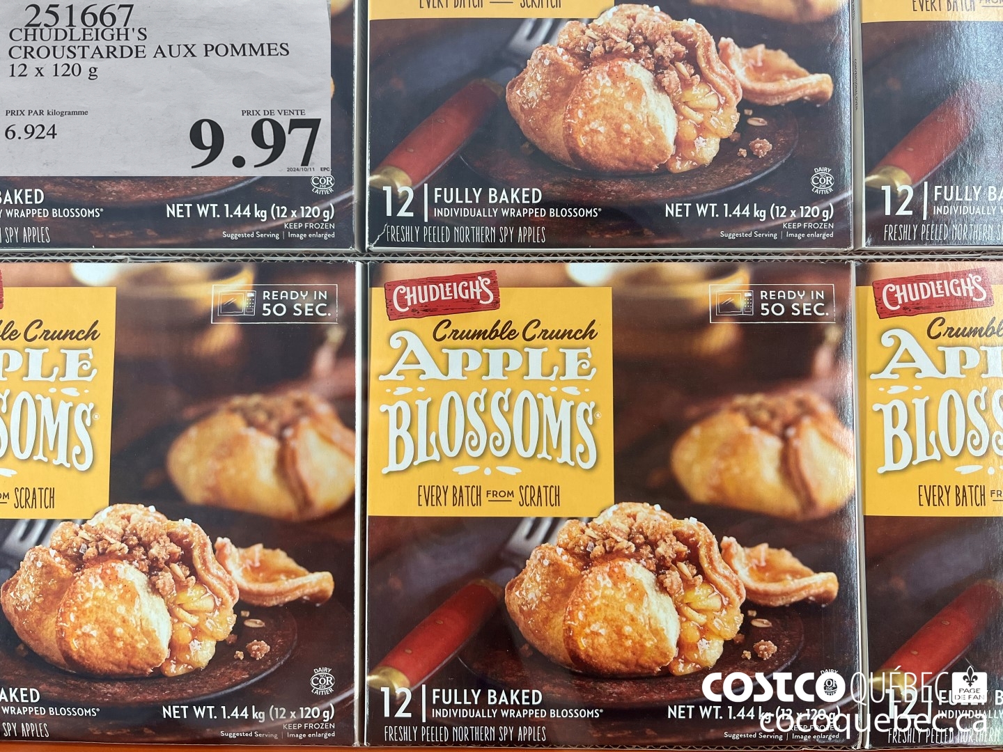 251667 CHUDLEIGH'S CROUSTARDE AUX POMMES 12 x 120 g  $9.97