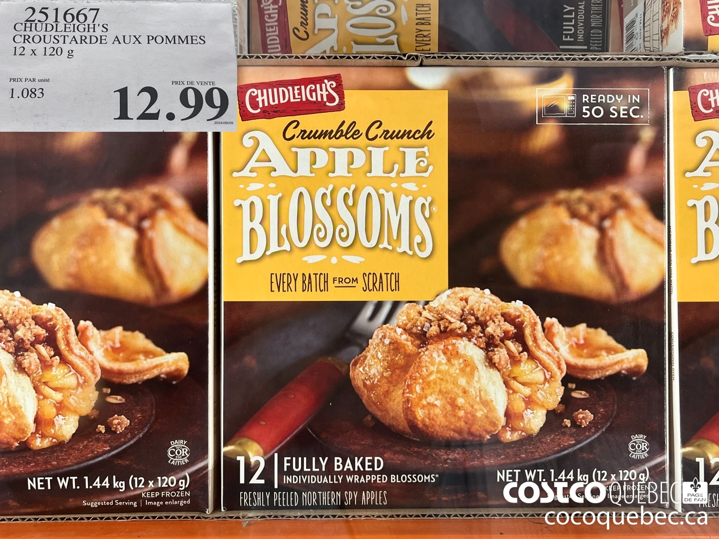 251667 CHUDLEIGH'S CROUSTARDE AUX POMMES 12x 120  $12.99