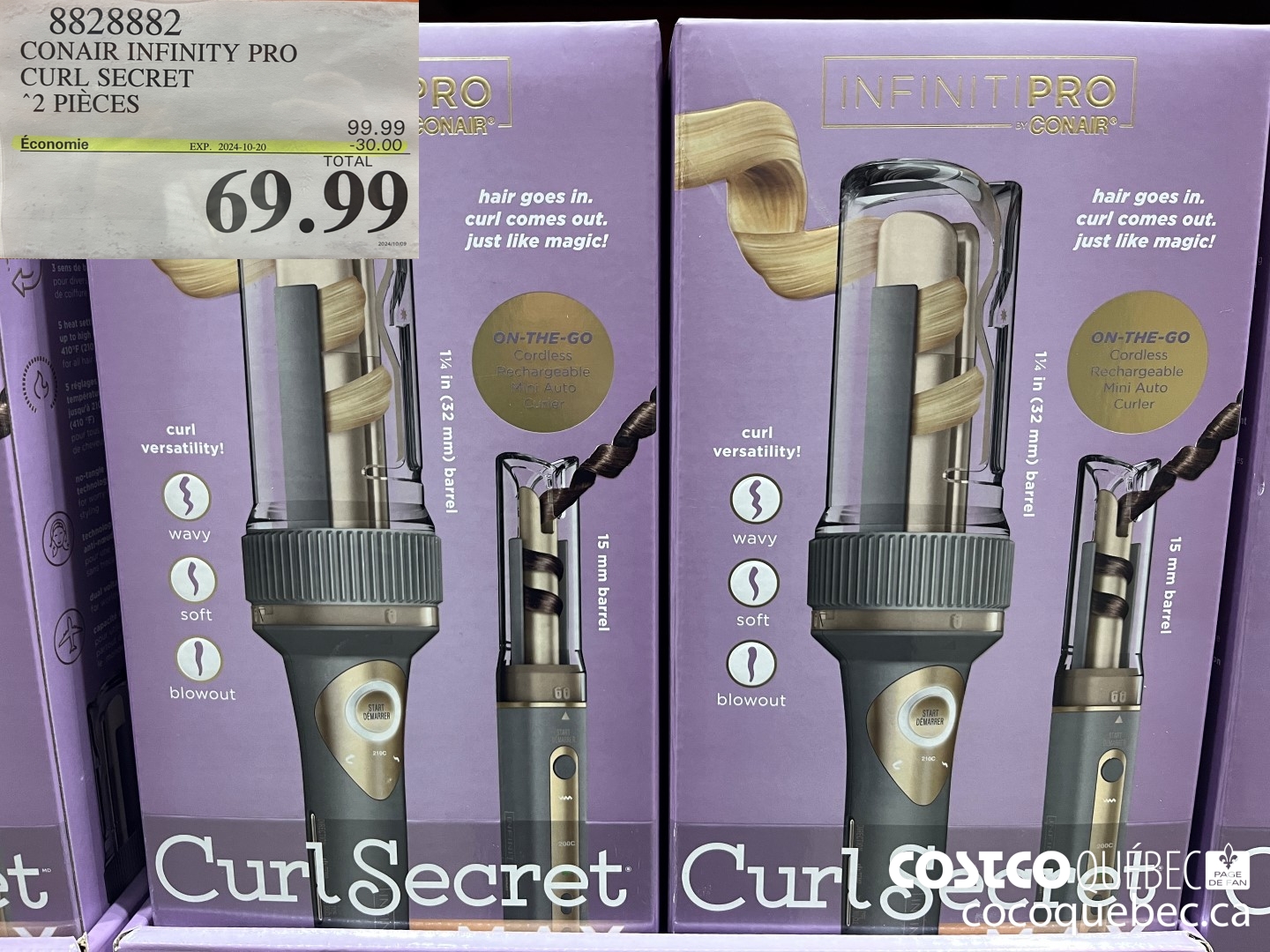 8828882 CONAIR INFINITY PRO CURL SECRET, 2 PIECES  ($30.00 INSTANT SAVINGS EXPIRES ON 2024-10-20) $69.99