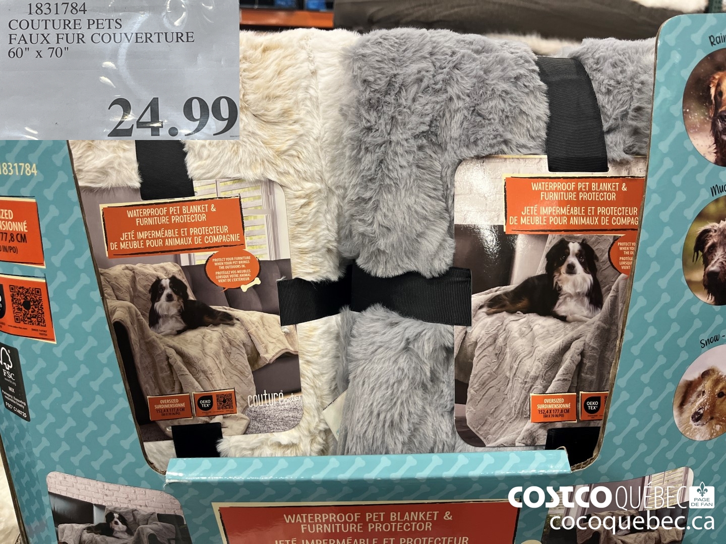18317384 COUTURE PETS FAUX FUR COUVERTURE  $24.99