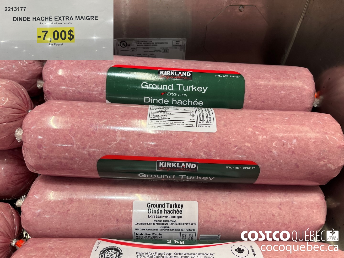2213177 DINDE HACHE EXTRA MAIGRE  ($7.00 INSTANT SAVINGS)