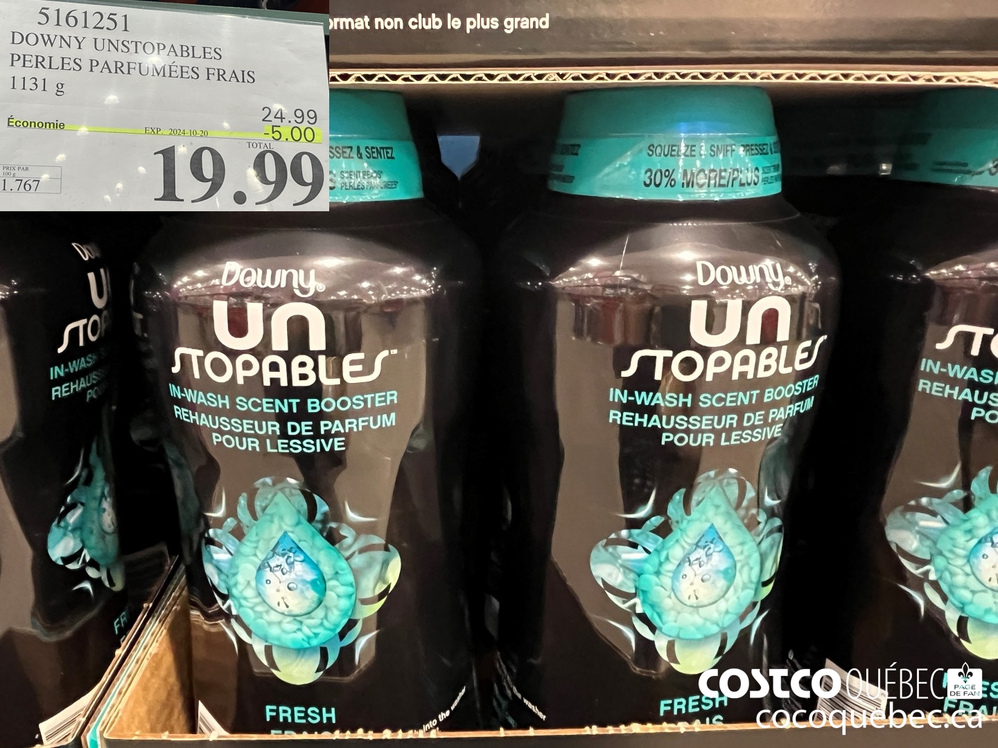 5161251 DOWNY UNSTOPABLES PERLES PARFUMEES FRAIS  ($5.00 INSTANT SAVINGS EXPIRES ON 2024-10-20) $19.99