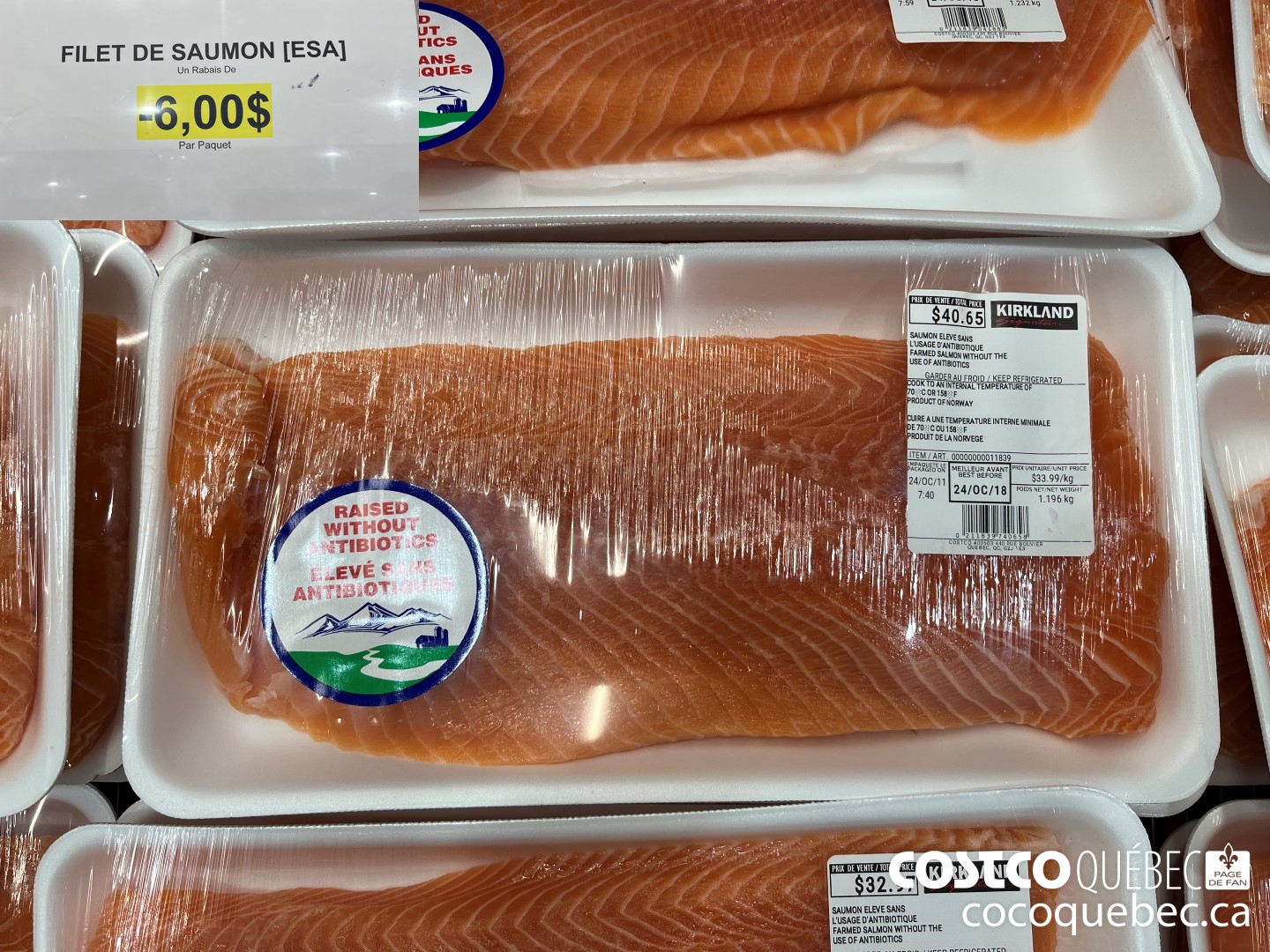 11839 FILET DE SAUMON  ($6.00 INSTANT SAVINGS)