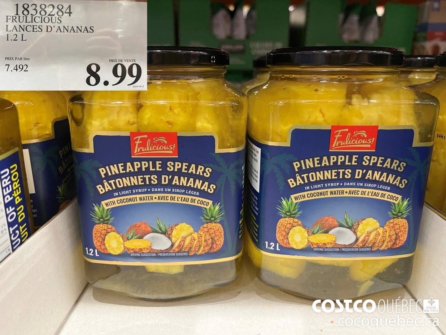 1838284 FRULICIOUS LANCES D'ANANAS  $8.99