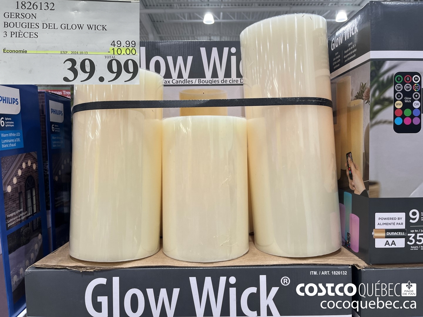 1826132 GERSON BOUGIES DEL GLOW WICK 3 PIECES  ($10.00 INSTANT SAVINGS EXPIRES ON 2024-10-13) $39.99