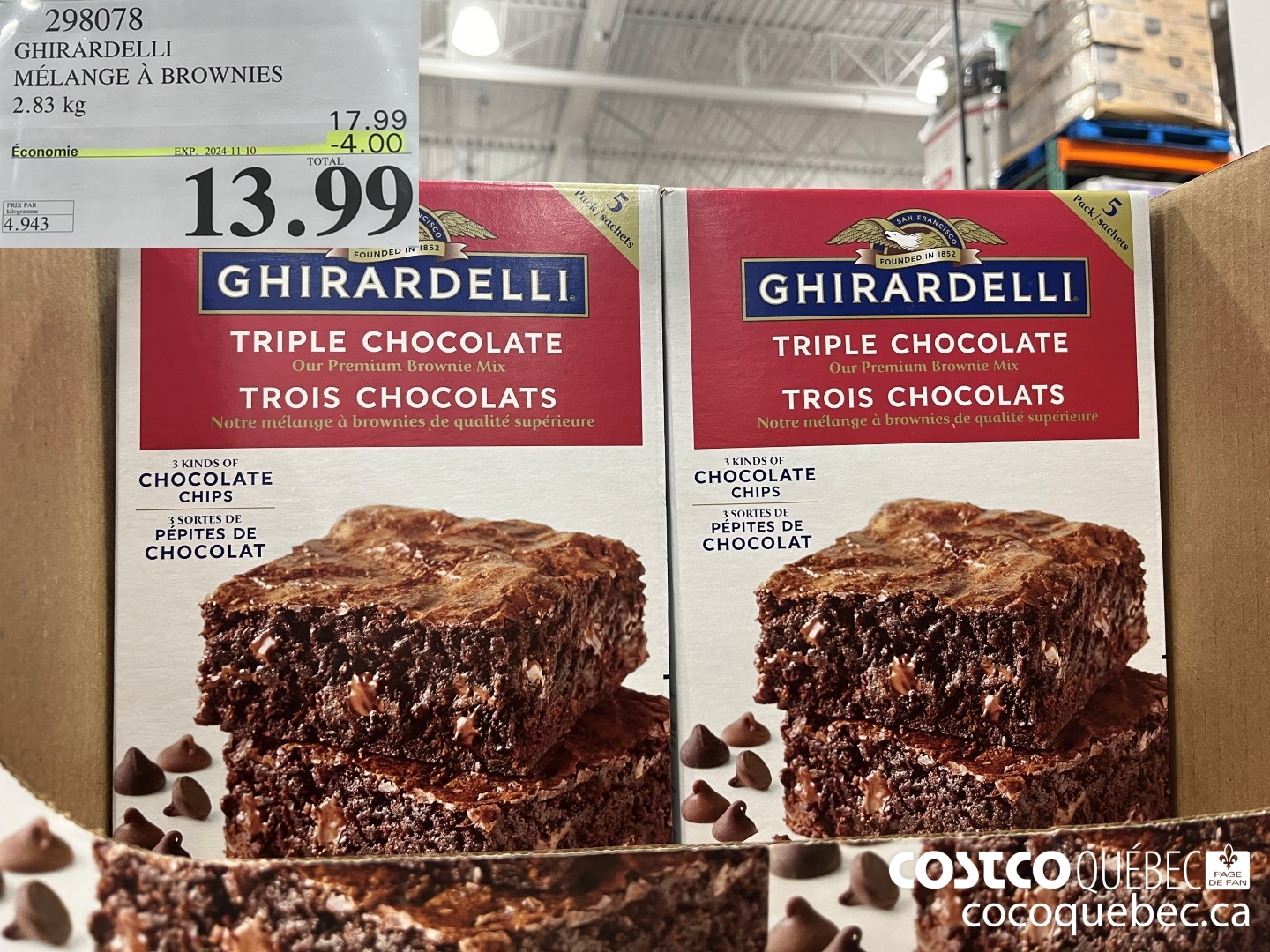 298078 GHIRARDELLI MELANGE A BROWNIES  ($4.00 INSTANT SAVINGS EXPIRES ON 2024-11-10) $13.99