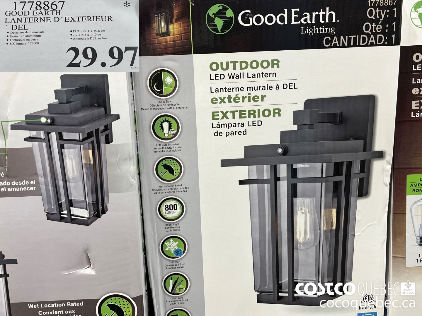 1778867 GOOD EARTH LANTERNE  $29.97