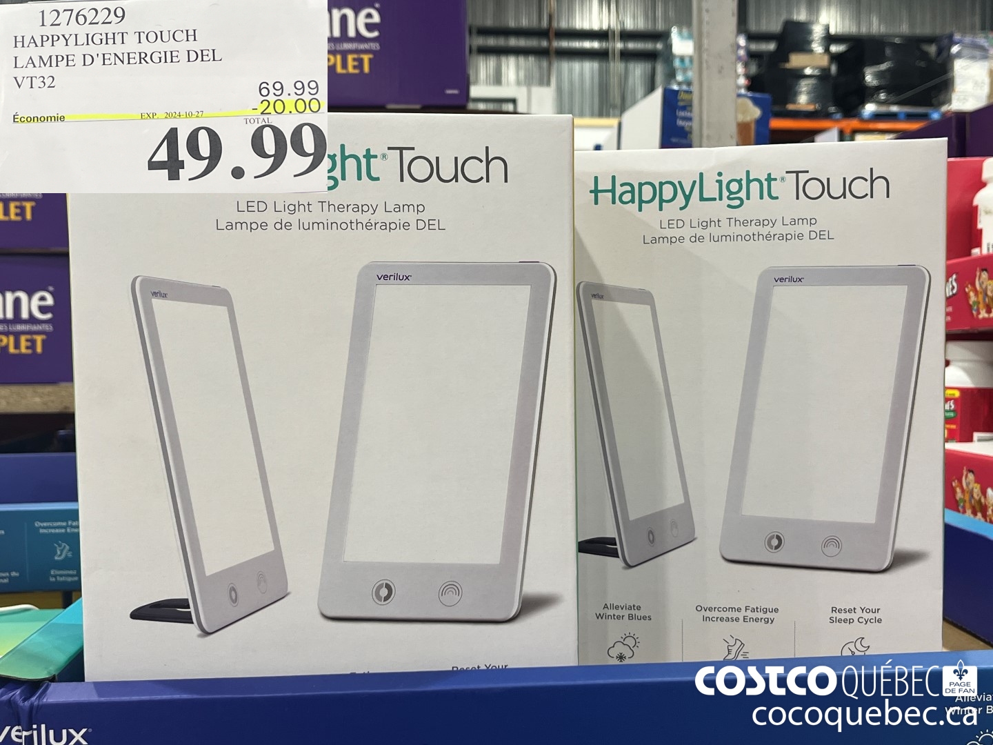 1276229 HAPPYLIGHT TOUCH LAMPE D'ENERGIE DEL  ($20.00 INSTANT SAVINGS EXPIRES ON 2024-10-27) $49.99