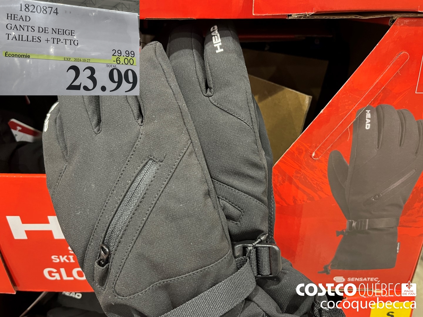 1820874 HEAD GANTS DE NEIGE TAILLES  ($6.00 INSTANT SAVINGS EXPIRES ON 2024-10-27) $23.99