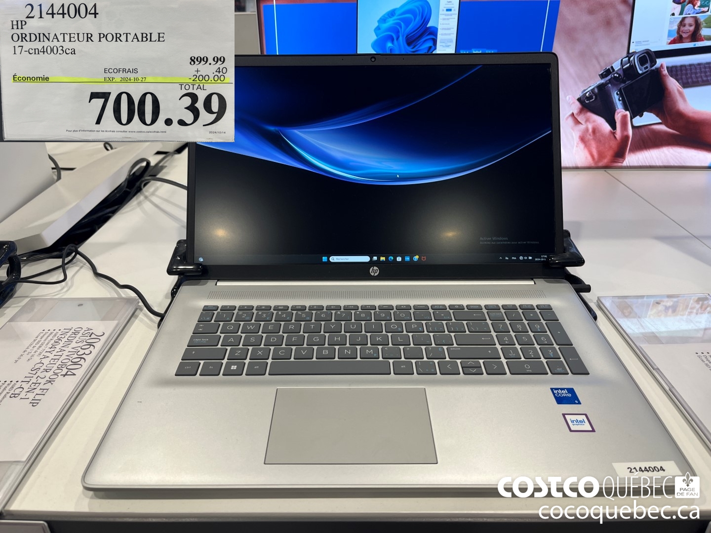 2144004 HP ORDINATEUR PORTABLE  ($200.00 INSTANT SAVINGS EXPIRES ON 2024-10-27) $700.39