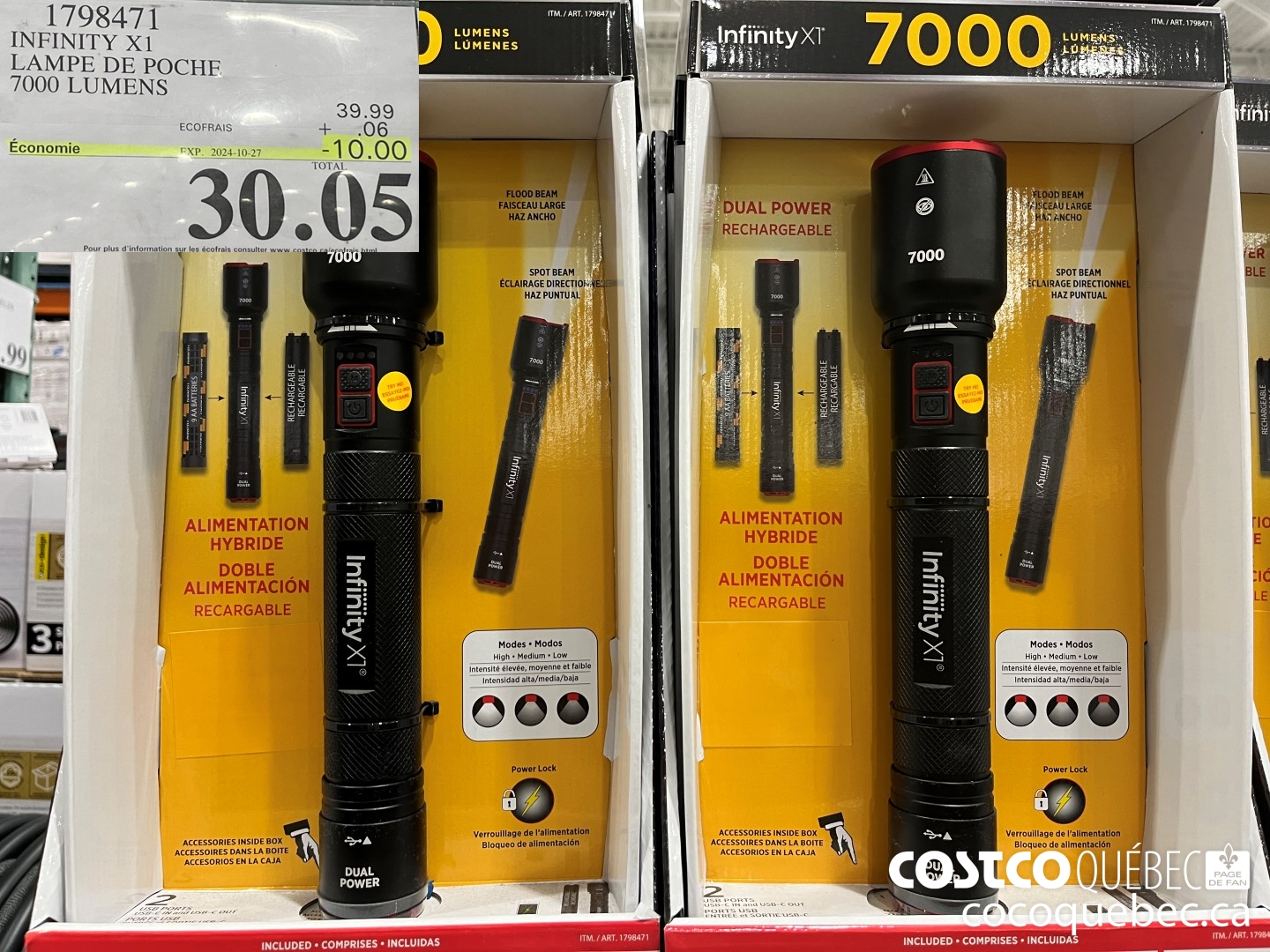 1798471 INFINITY X1 LAMPE DE POCHE 7000 LUMENS  ($10.00 INSTANT SAVINGS EXPIRES ON 2024-10-27) $30.05
