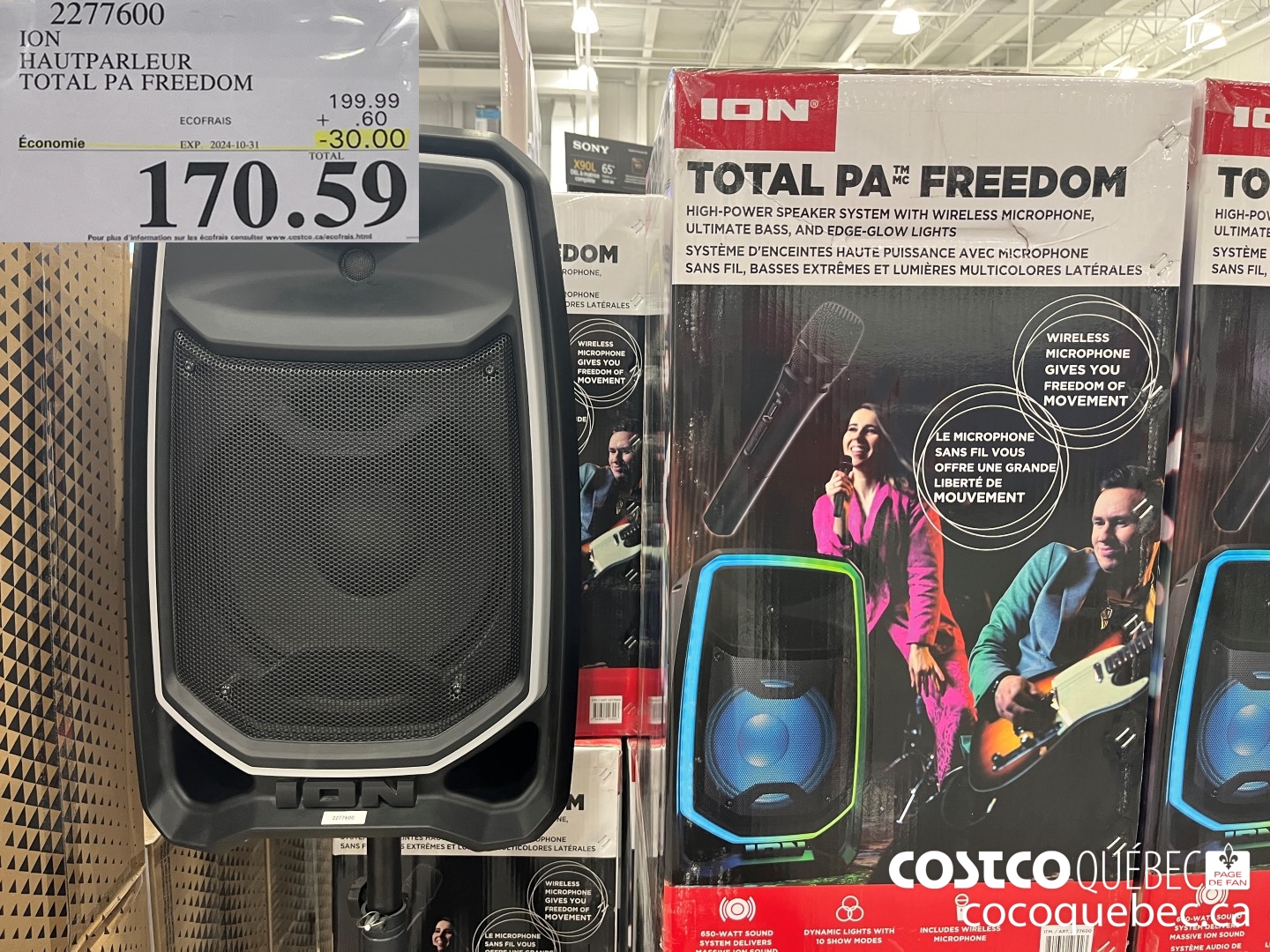 2277600 ION HAUTPARLEUR TOTAL PA FREEDOM  ($30.00 INSTANT SAVINGS EXPIRES ON 2024-10-31) $170.59
